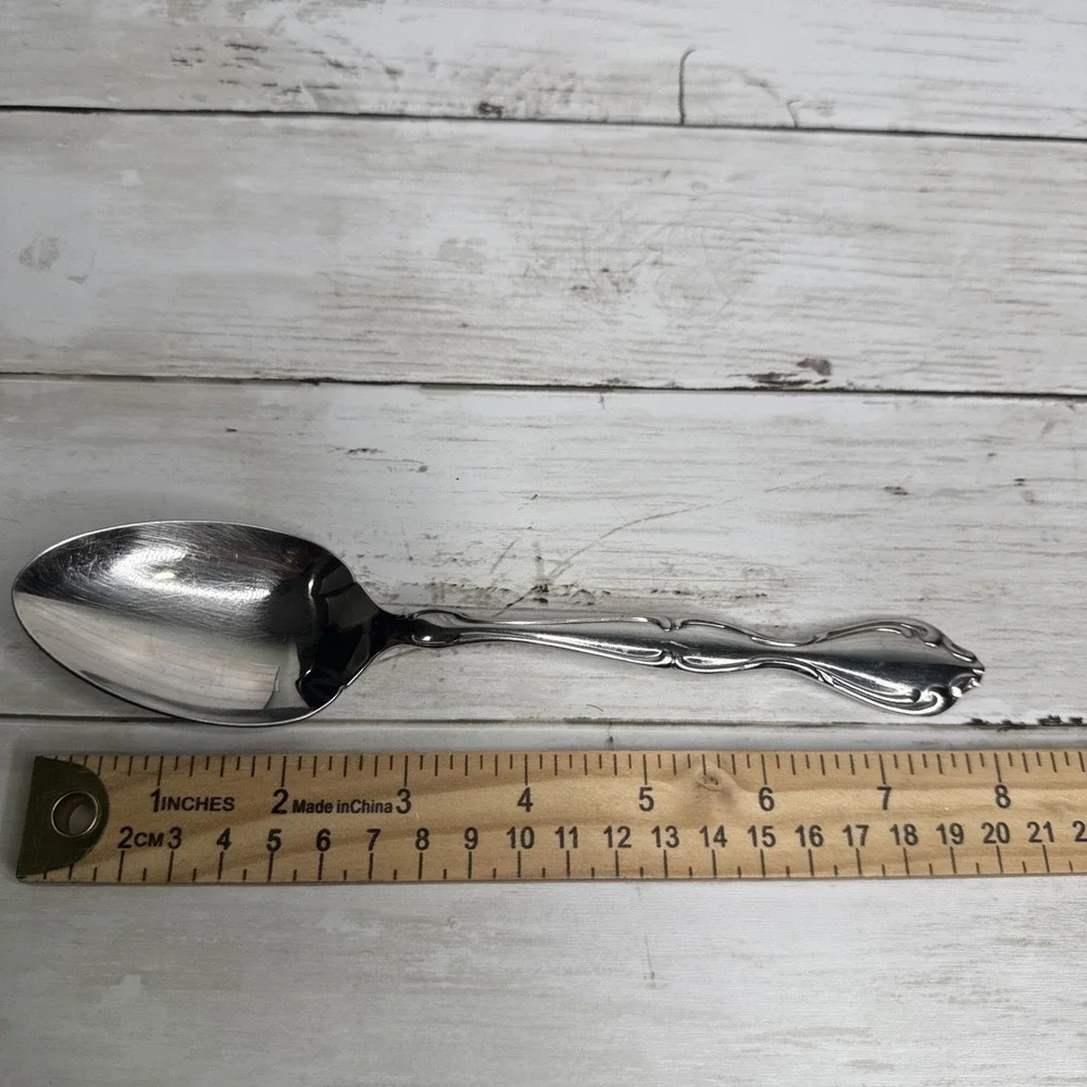 Oneida Community Cantata Serving Flatware Spoons Gravy Ladle Butter Knife Set 6